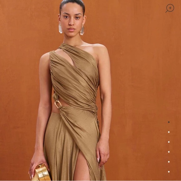 CULT GAIA ZAN GOWN GOLD
